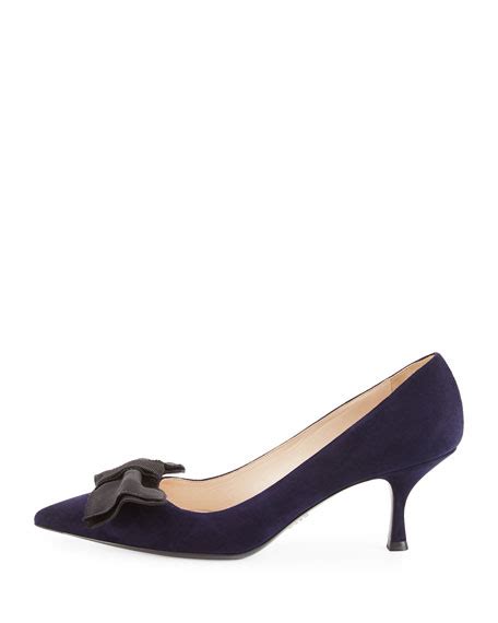 prada suede pointed-toe bow pump nordstrom rack|Women's Pointed Toe Pumps .